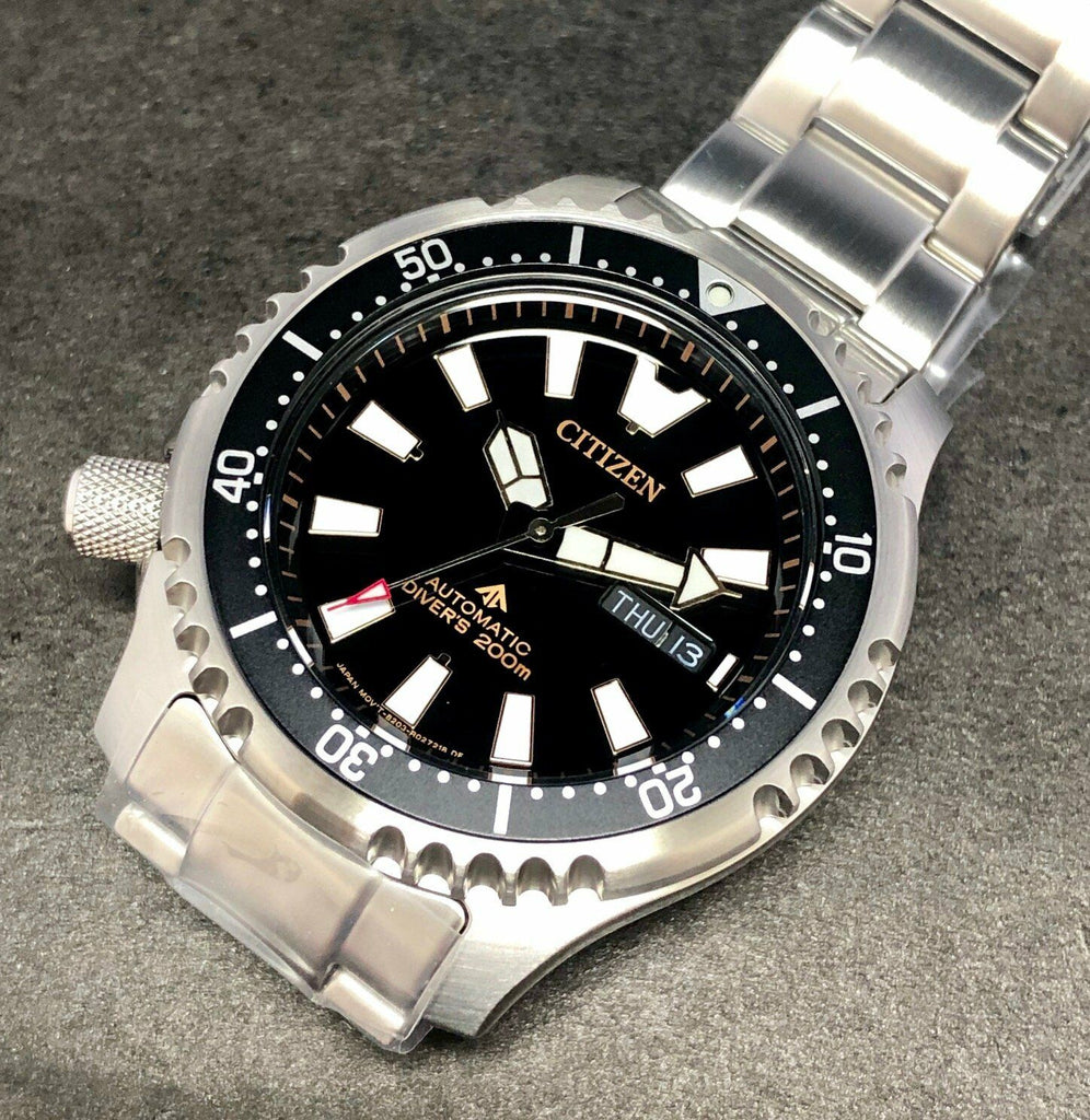 Citizen Promaster 200M Diver Fugu Asian Limited Edition Black Dial Silver Steel Strap Watch For Men - NY0090-86E Buy Now By Citizen