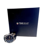 Tag Heuer Carrera Calibre 5 Automatic 41mm Black Dial Black Leather Strap Watch for Men - WAR201C.FC6266