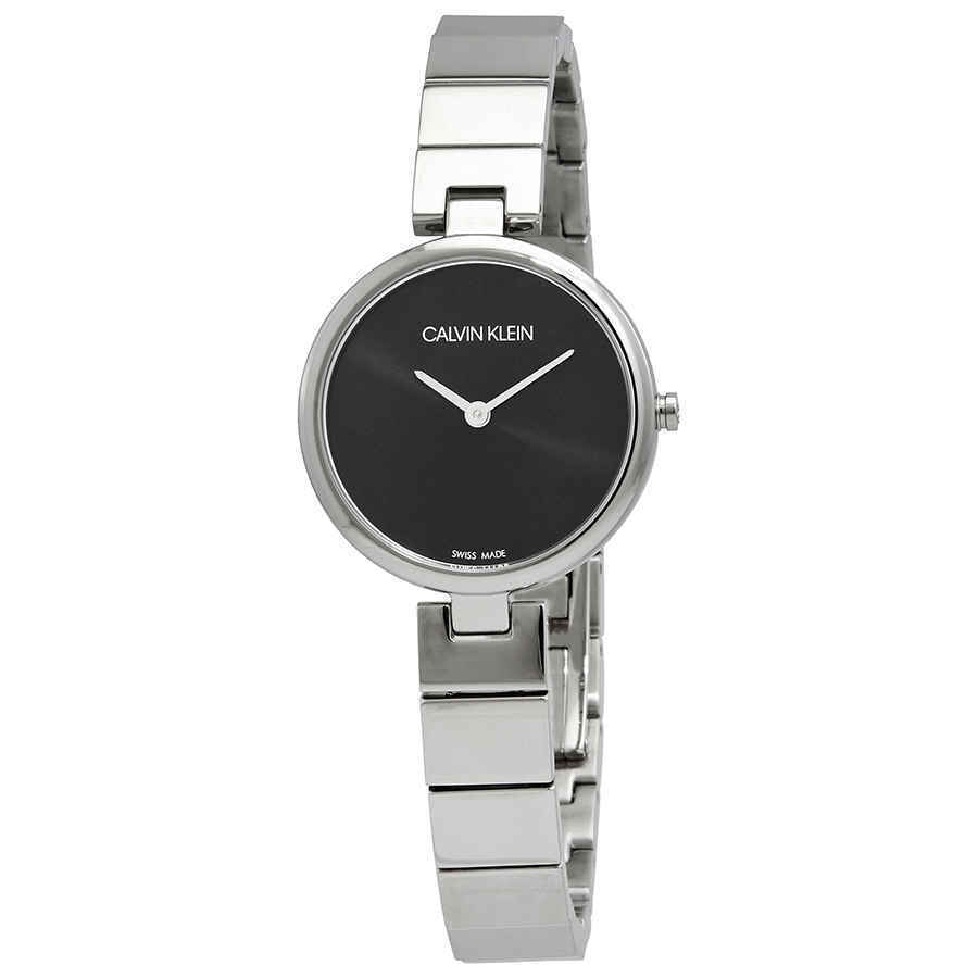 Calvin Klein Authentic Black Dial Silver Steel Strap Watch for Women - K8G23141 Buy Now By Calvin Klein