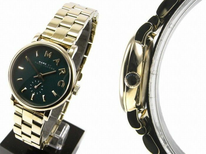 Marc Jacobs Baker Green Dial Gold Steel Strap Watch for Women - MBM3249 Buy Now By Marc Jacobs