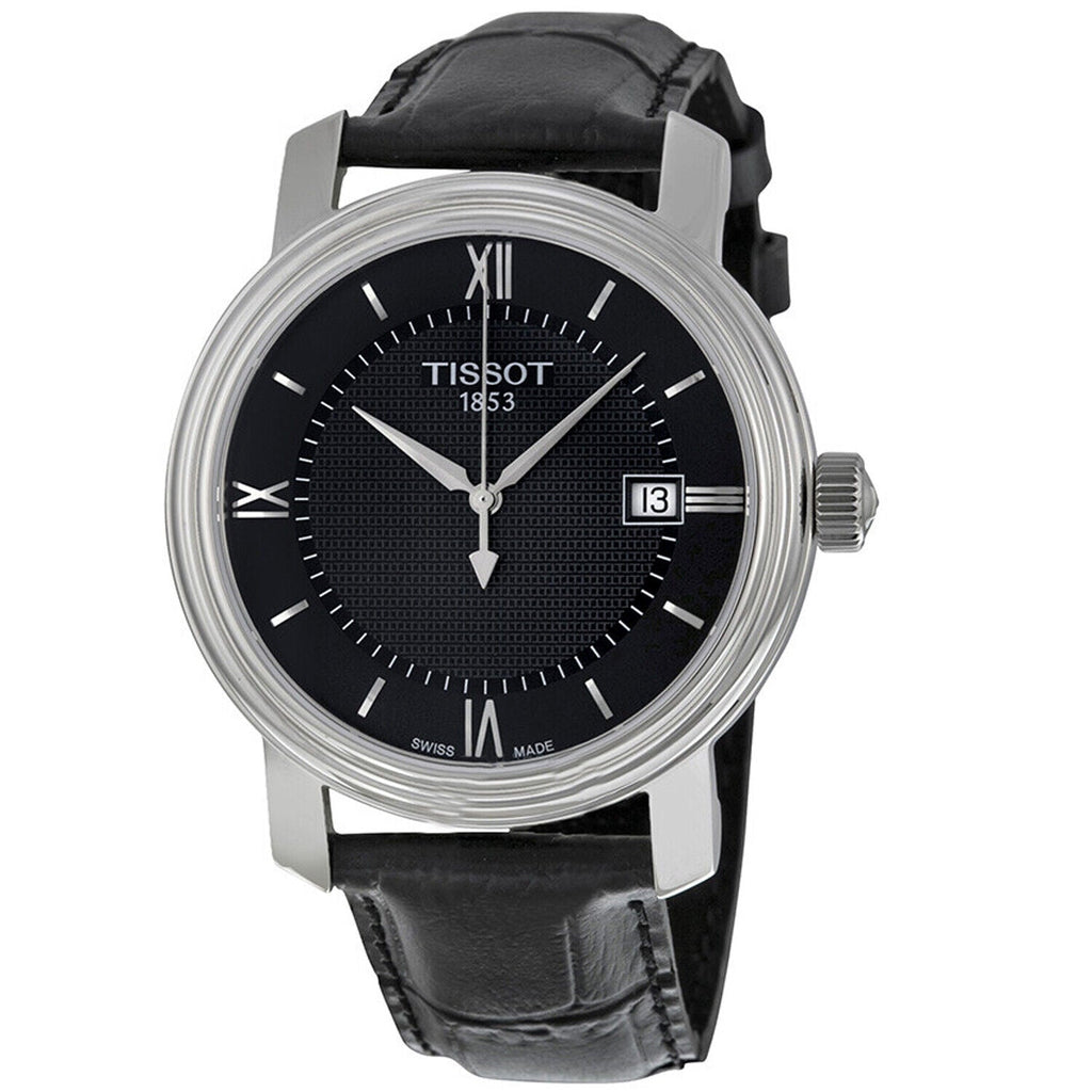 Tissot T Classic Bridgeport Black Dial Black Leather Strap Watch For Men - T097.410.16.058.00 Buy Now By Tissot