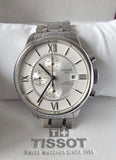 Tissot Chemin des Tourelles Automatic Chronograph White Dial Silver Steel Strap Watch for Men - T099.427.11.038.00 Buy Now By Tissot