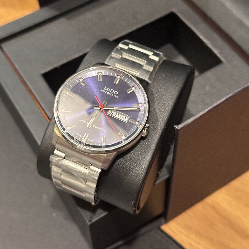 Mido Commander II Automatic Chronometer Blue Dial Silver Steel Strap Watch For Men - M021.431.11.041.00 Buy Now By Mido