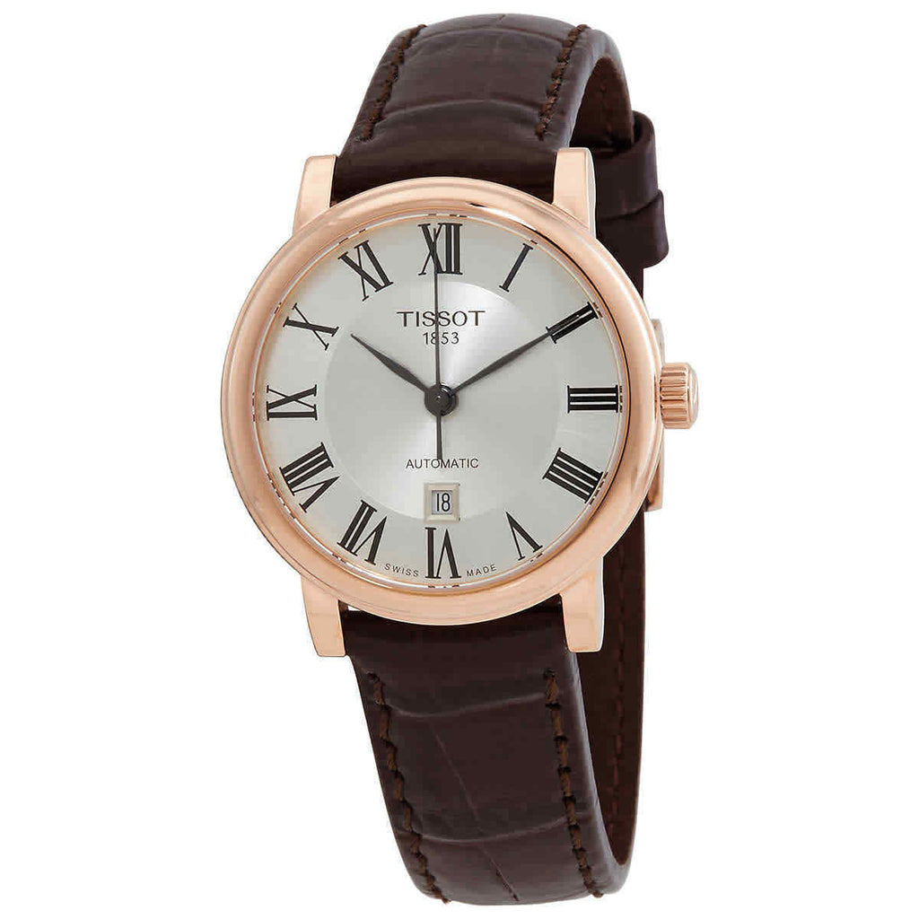 Tissot T Classic Carson Premium White Dial Brown Leather Strap Watch for Women - T122.207.36.033.00 Buy Now By Tissot