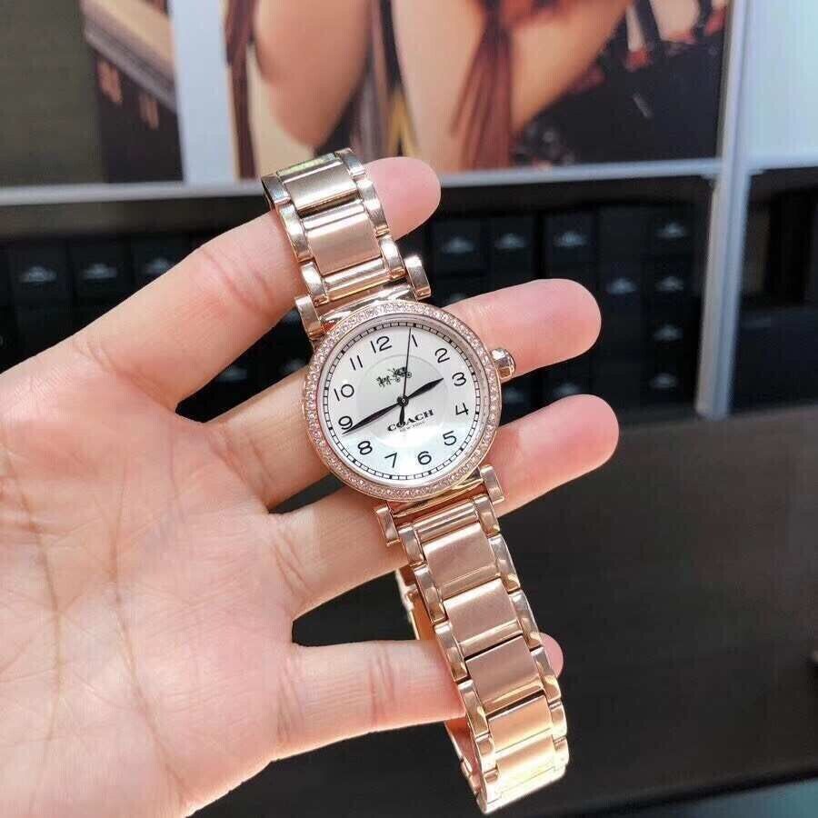 Coach Madison White Dial Rose Gold Steel Strap Watch for Women - 14502398 Buy Now By Coach