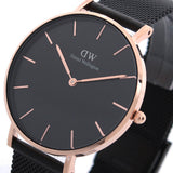 Daniel Wellington Petite Ashfield Black Dial Black Mesh Strap Watch for Women - DW00100307 Buy Now By Daniel Wellington