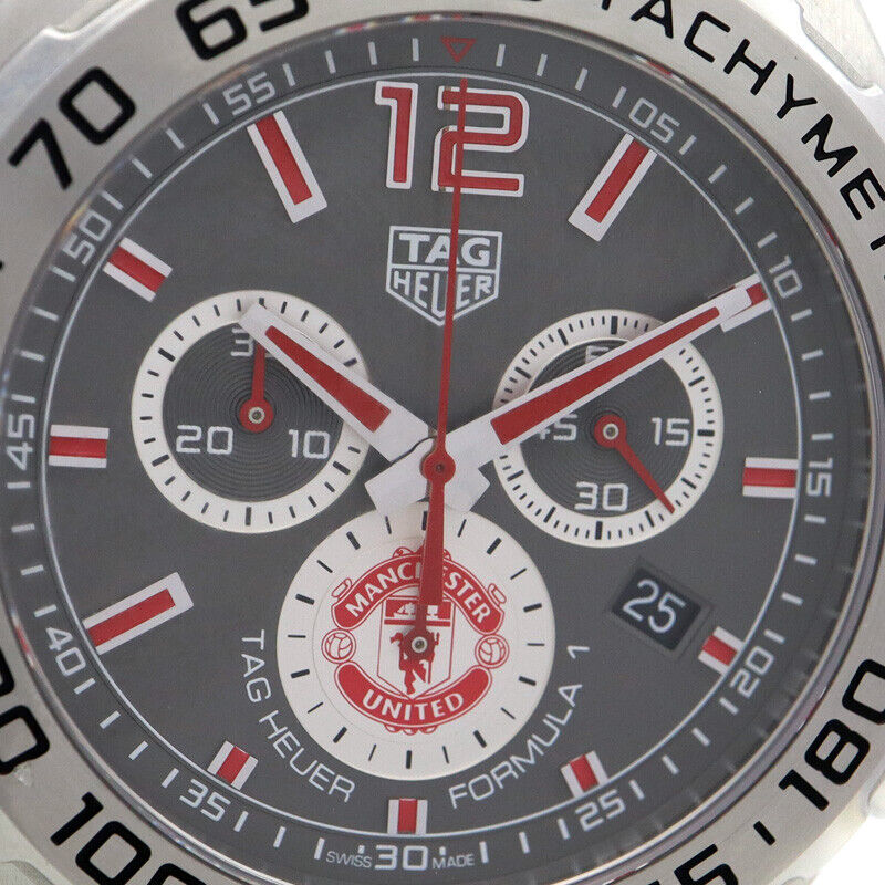Tag Heuer Formula 1 Manchester United Special Edition Grey Dial Black Silicone Strap Watch for Men - CAZ101M.FT8024 Buy Now By Tag Heuer