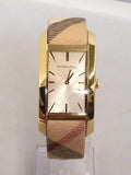 Burberry Nova Gold Tone Square Dial Leather Strap Watch for Women - BU1582 Buy Now By Burberry