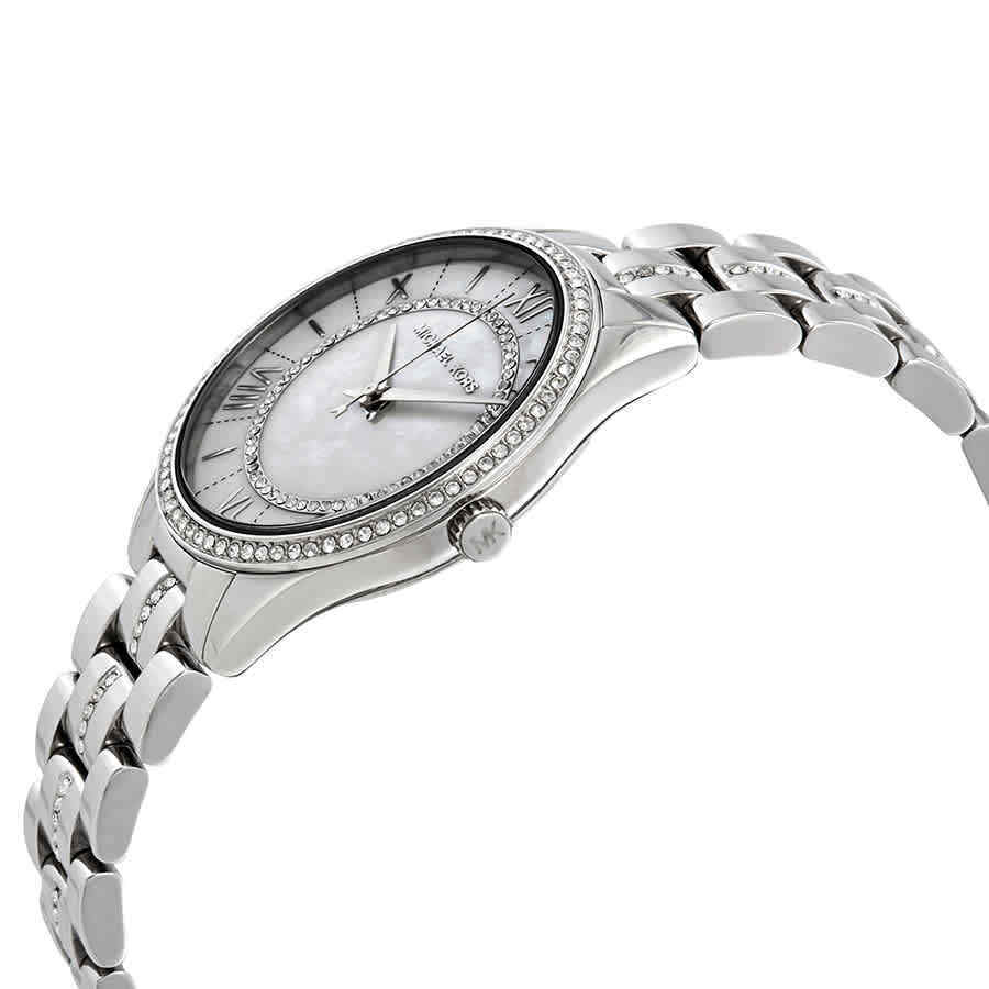 Michael Kors Lauryn Mother of Pearl Dial Silver Steel Strap Watch for Women - MK3900 Buy Now By Michael Kors