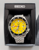 Seiko 5 Sport SKX GMT US Special Creation Automatic Yellow Dial Silver Steel Strap Watch for Men - SSK017K1 Buy Now By Seiko