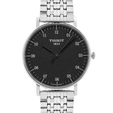 Tissot Everytime Large Black Dial Silver Mesh Bracelet Watch For Men - T109.610.11.077.00 Buy Now By Tissot