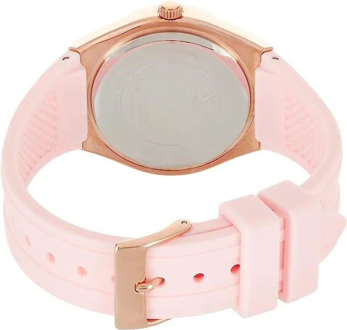 Guess Cosmo Diamonds Silver Dial Pink Silicone Strap Watch for Women - GW0034L3 Buy Now By Guess