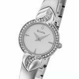 Bulova Crystal Pendant Silver Dial Silver Steel Strap Watch for Women - 96X111 Buy Now By Bulova