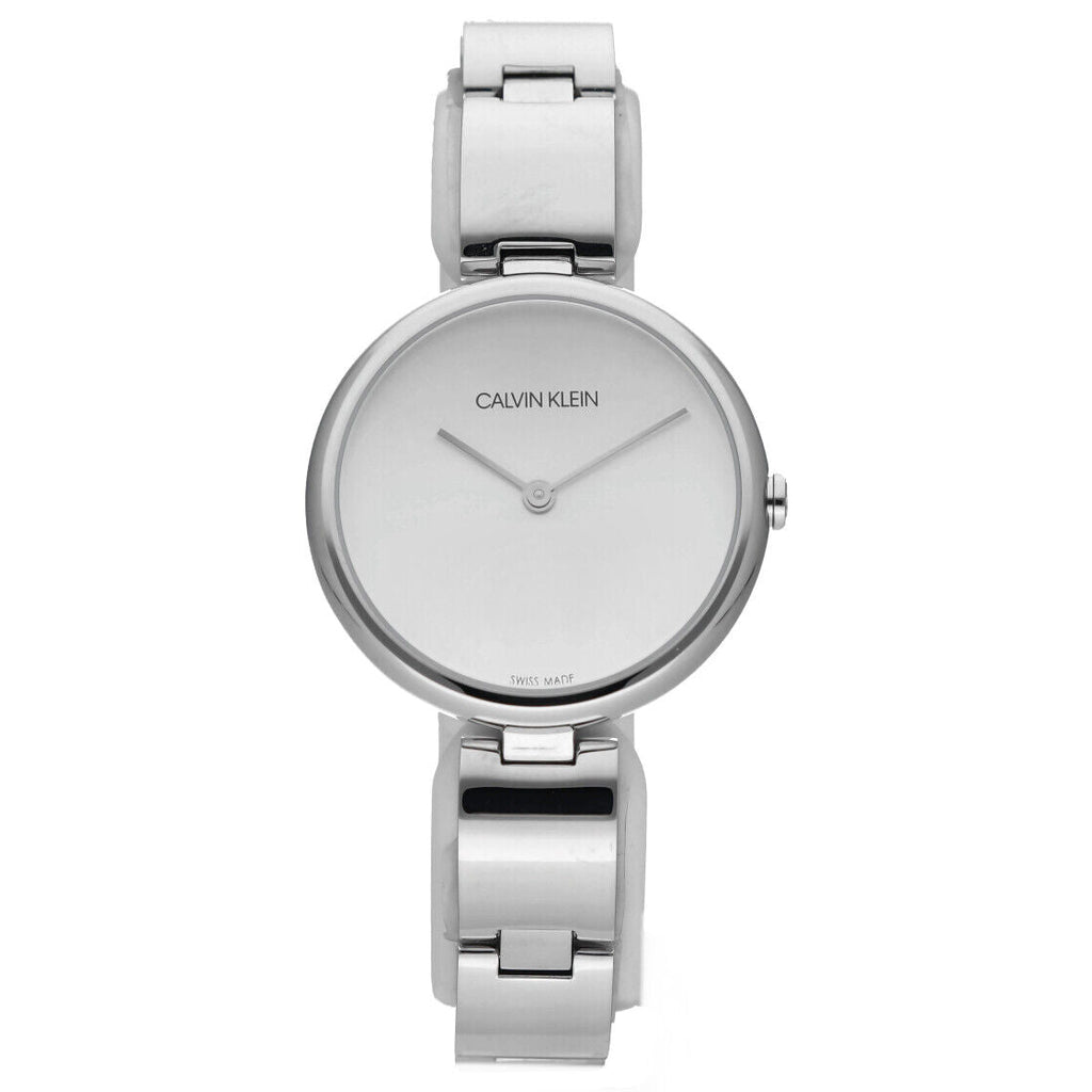 Calvin Klein Wavy Silver Dial Silver Steel Strap Watch for Women - K9U23146 Buy Now By Calvin Klein