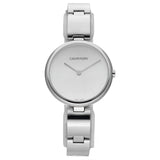 Calvin Klein Wavy Silver Dial Silver Steel Strap Watch for Women - K9U23146 Buy Now By Calvin Klein