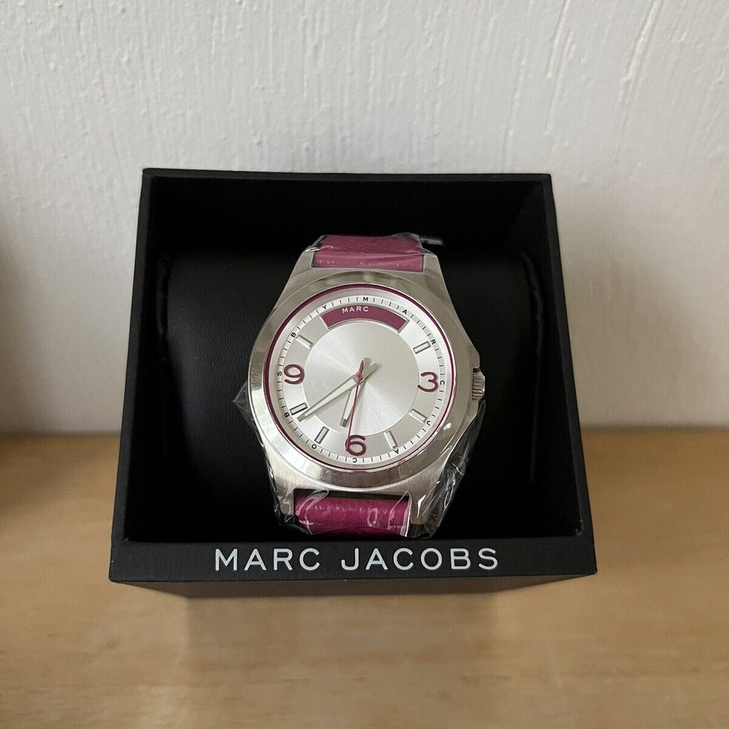 Marc Jacobs Baby Dave Silver Dial Purple Leather Strap Watch for Women - MBM1262 Buy Now By Marc Jacobs