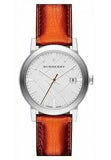 Burberry The City Silver Dial Orange Leather Strap Watch for Women - BU9121 Buy Now By Burberry