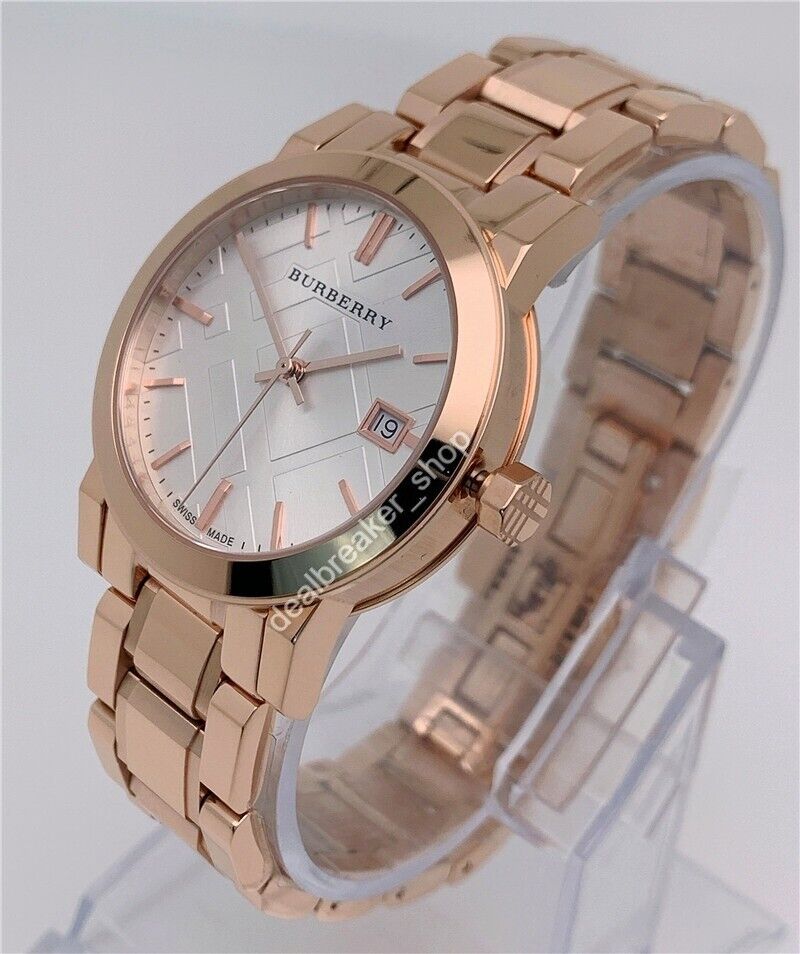 Burberry The City White Dial Rose Gold Steel Strap Watch for Women - BU9104 Buy Now By Burberry