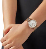 Versace V-Twist White Dial Two Tone Mesh Bracelet Watch for Women - VELS00719 Buy Now By Versace