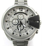 Diesel Mega Chief Chronograph Silver Dial Silver Steel Strap Watch For Men - DZ4501 Buy Now By Diesel