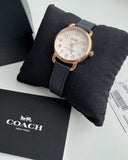 Coach Delancey Ivory Dial Navy Blue Leather Watch For Women - 14502749 Buy Now By Coach