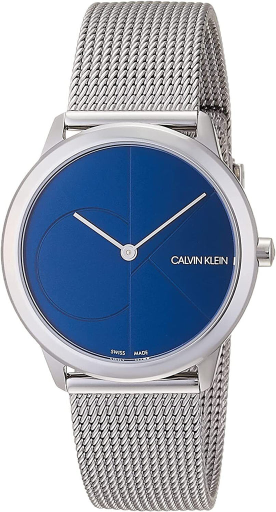 Calvin Klein Minimal Blue Dial Silver Mesh Bracelet Watch for Women - K3M2212N Buy Now By Calvin Klein