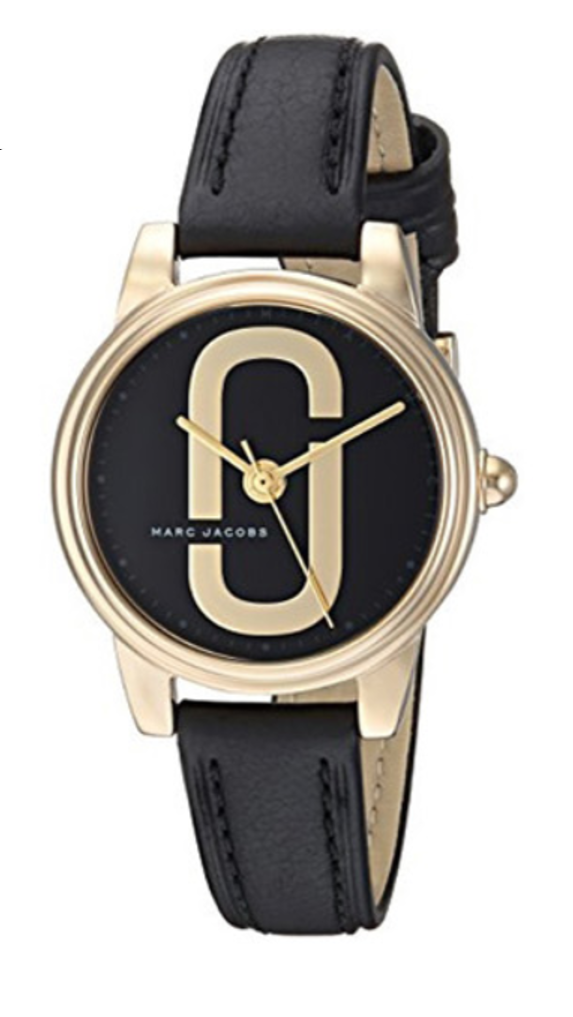 Marc Jacobs Corie Black Dial Black Leather Strap Watch for Women - MJ1580 Buy Now By Marc Jacobs
