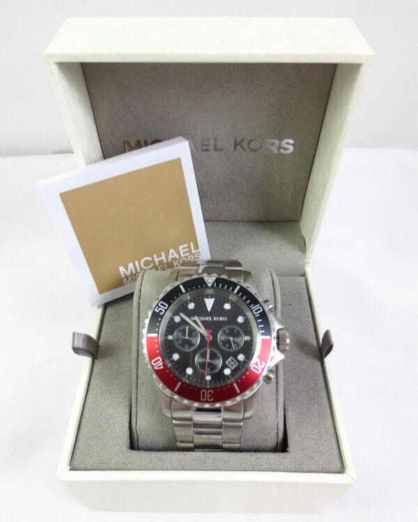 Michael Kors Everest Chronograph Black Dial Silver Steel Strap Watch For Men - MK8977 Buy Now By Michael Kors