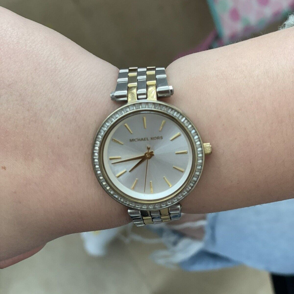 Michael Kors Darci Silver Dial Two Tone Steel Strap Watch for Women - MK3405 Buy Now By Michael Kors