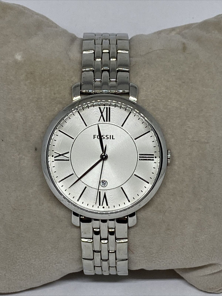 Fossil Jacqueline White Dial Silver Steel Strap Watch for Women - ES3698 Buy Now By Fossil