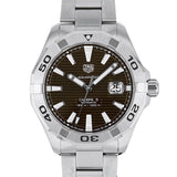 Tag Heuer Aquaracer Calibre 5 Automatic Sunray Brown Dial Silver Steel Strap Watch for Men - WAY2018.BA0927 Buy Now By Tag Heuer