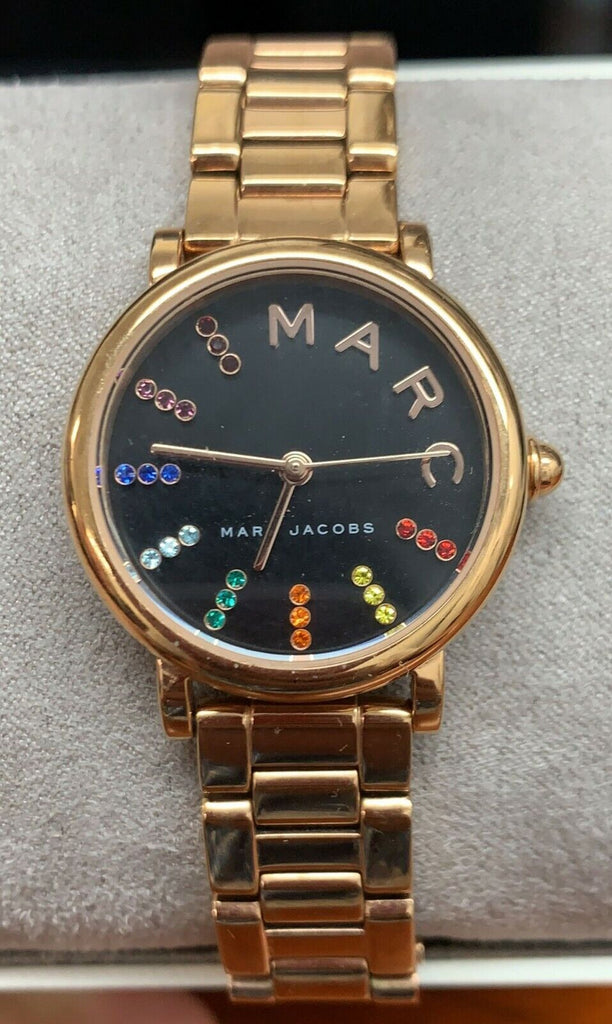 Marc Jacobs Roxy Black Dial Rose Gold Steel Strap Watch for Women - MJ3569 Buy Now By Marc Jacobs