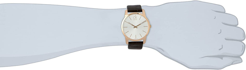 Calvin Klein City Mother of Pearl White Dial Black Leather Strap Watch for Men - K2G2G5C6 Buy Now By Calvin Klein