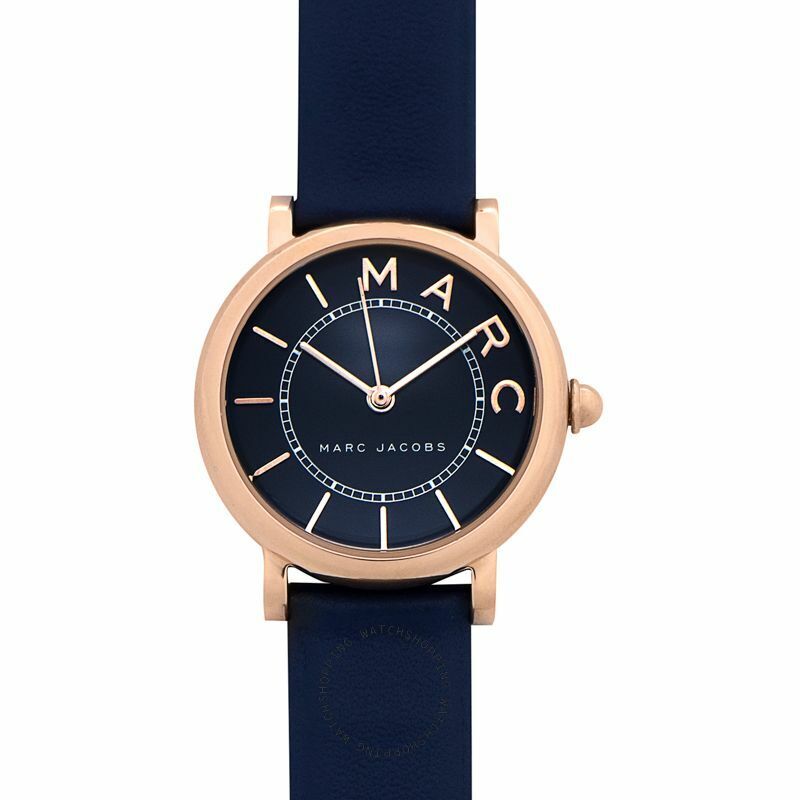 Marc Jacobs Roxy Navy Blue Dial Navy Blue Leather Strap Watch for Women - MJ1539 Buy Now By Marc Jacobs