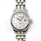 Tissot Le Locle Automatic Diamonds Mother of Pearl Dial Silver Steel Strap Watch For Women - T006.207.11.116.00 Buy Now By Tissot