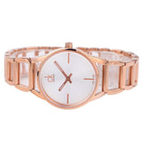 Calvin Klein Stately White Dial Rose Gold Steel Strap Watch for Women - K3G23626 Buy Now By Calvin Klein