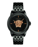 Versace Palazzo Empire Black Dial Black Steel Strap Watch for Men - VERD00518 Buy Now By Versace