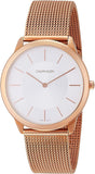 Calvin Klein Minimal White Dial Rose Gold Mesh Bracelet Watch for Men - K3M21626 Buy Now By Calvin Klein