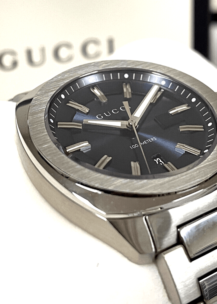 Gucci GG2570 Quartz Blue Dial Silver Steel Strap Watch For Men - YA142303 Buy Now By Gucci