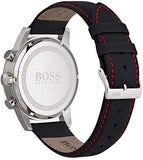 Hugo Boss Navigator Black Dial Black Leather Strap Watch for Men - 1513535 Buy Now By Hugo Boss