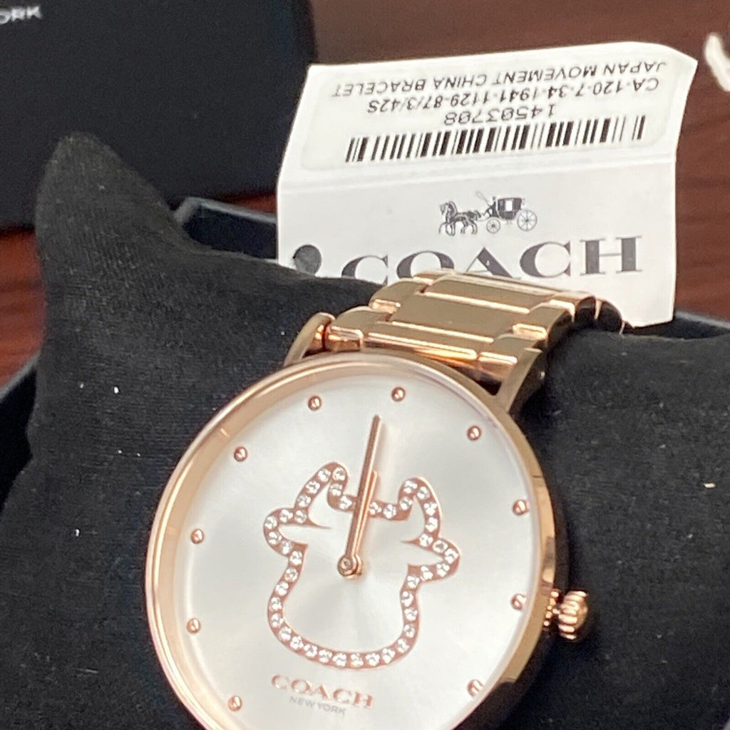Coach Perry White Dial Rose Gold Steel Strap Watch for Women - 14503708 Buy Now By Coach