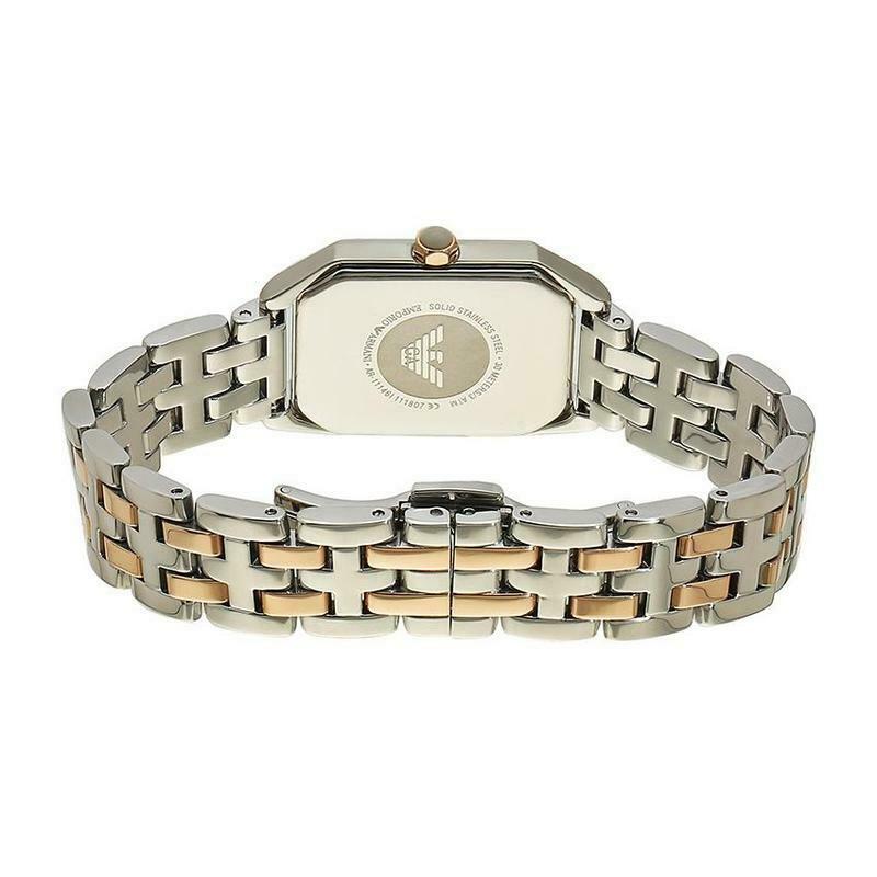 Emporio Armani Gianni T Bar Mother of Pearl Dial Two Tone Steel Strap Watch For Women - AR11146 Buy Now By Emporio Armani