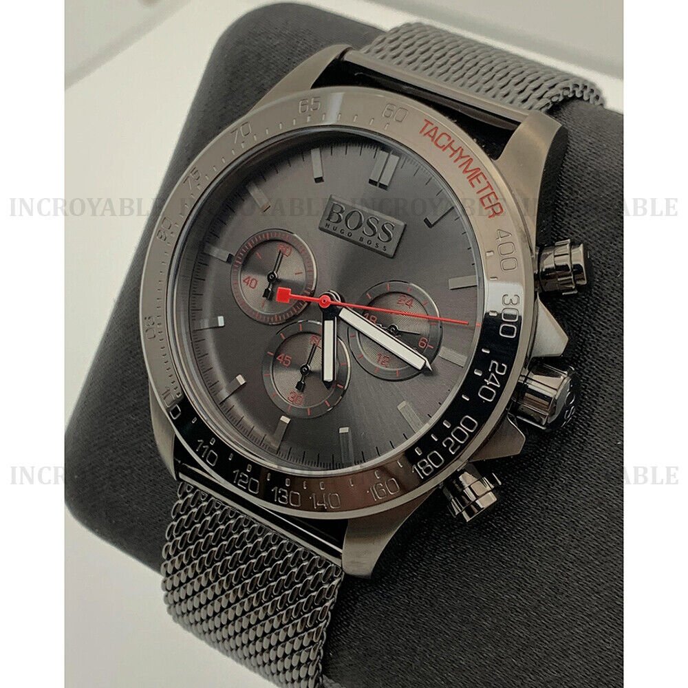 Hugo Boss Ikon Grey Dial Grey Mesh Bracelet Watch for Men - 1513443 Buy Now By Hugo Boss