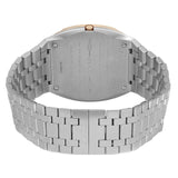 Gucci 25H Quartz Gold Dial Silver Steel Strap Watch for Men - YA163405 Buy Now By Gucci