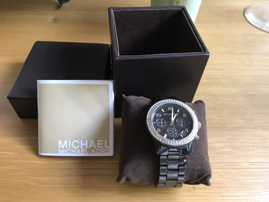 Michael Kors Runway Black Dial Black Steel Strap Watch for Women - MK5190 Buy Now By Michael Kors