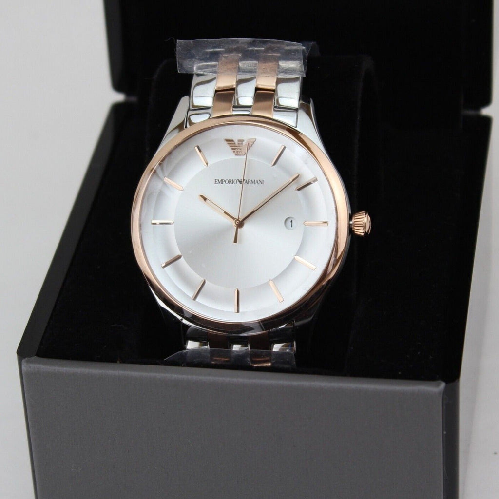 Emporio Armani Lambda Analog Silver Dial Two Tone Steel Strap Watch For Men - AR11044 Buy Now By Emporio Armani