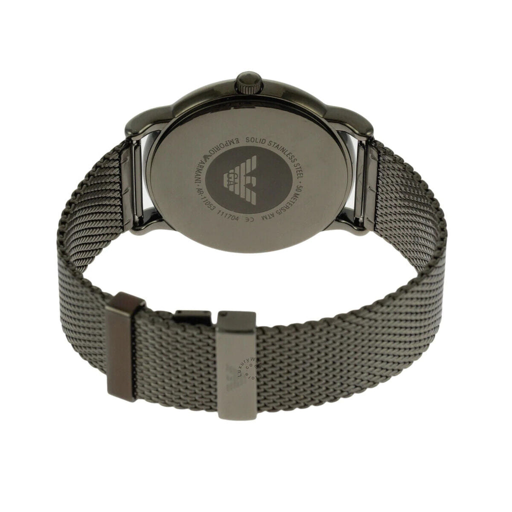 Emporio Armani Luigi Quartz Blue Dial Grey Mesh Bracelet Watch For Men - AR11053 Buy Now By Emporio Armani