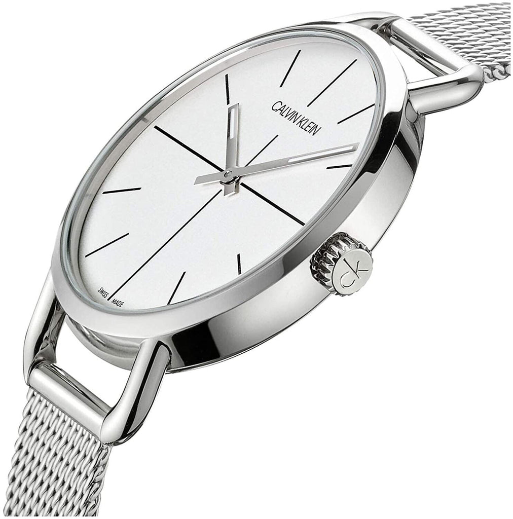 Calvin Klein Even White Dial Silver Mesh Bracelet Watch for Women - K7B23126 Buy Now By Calvin Klein