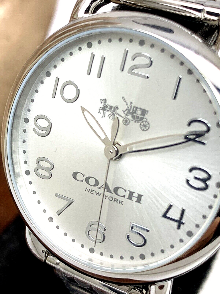 Coach Delancey White Dial Silver Steel Strap Watch for Women - 14502495 Buy Now By Coach