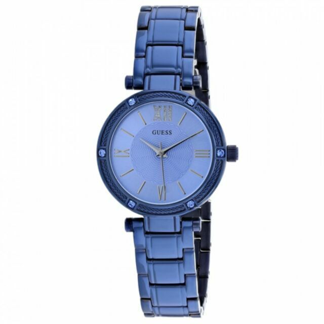 Guess Park Ave Analog Quartz Blue Dial Blue Steel Strap Watch For Women - W0767L4 Buy Now By Guess
